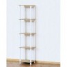 Dedal-5L_WH Rohrregal 142x40x33 / 5 Böden / Farbe: WEISS