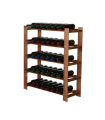 Weinregal Serie B Flaschenregal  5 Böden, 90x80x28 cm, B22R_090X080X28_R0F1, gebeizt in Braun