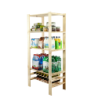 Holzregal Lagerregal Kellerregal Maxi RW-4MP (166,4x80x50), 4 Massivböden + 2 Weinböden, unbehandelt